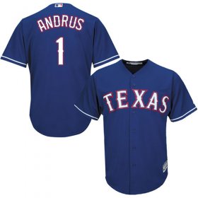 Wholesale Cheap Rangers #1 Elvis Andrus Blue Cool Base Stitched Youth MLB Jersey