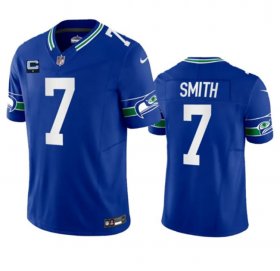 Wholesale Cheap Men\'s Seattle Seahawks #7 Geno Smith Royal 2023 F.U.S.E. With 1-Star C Patch Vapor Vapor Untouchable Limited Football Stitched Jersey