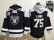 Wholesale Cheap Men's Las Vegas Raiders #75 Howie Long NEW Black 2020 Inaugural Season Pocket Stitched NFL Pullover Hoodie