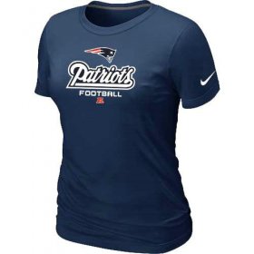 Wholesale Cheap Women\'s Nike New England Patriots Critical Victory NFL T-Shirt Dark Blue