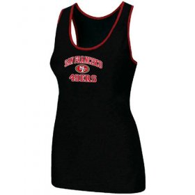 Wholesale Cheap Women\'s Nike San Francisco 49ers Heart & Soul Tri-Blend Racerback Stretch Tank Top Black