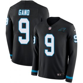 Wholesale Cheap Nike Panthers #9 Graham Gano Black Team Color Men\'s Stitched NFL Limited Therma Long Sleeve Jersey