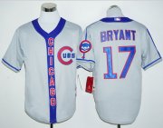 Wholesale Cheap Cubs #17 Kris Bryant Grey Cooperstown Stitched MLB Jersey