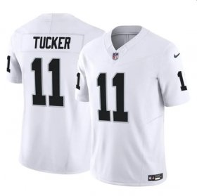 Men\'s Las Vegas Raiders #11 Tre Tucker White 2023 F.U.S.E Vapor Untouchable Football Stitched Jersey