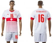 Wholesale Cheap Switzerland #16 Fernandes Away Soccer Country Jersey