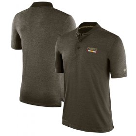 Wholesale Cheap Men\'s Kansas City Chiefs Nike Olive Salute to Service Sideline Polo T-Shirt