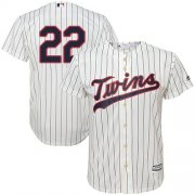 Wholesale Cheap Twins #22 Miguel Sano Cream Strip Cool Base Stitched Youth MLB Jersey