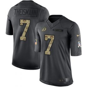 Wholesale Cheap Nike Redskins #7 Joe Theismann Black Men\'s Stitched NFL Limited 2016 Salute to Service Jersey