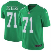 Wholesale Cheap Nike Eagles #71 Jason Peters Green Men's Stitched NFL Limited Rush Jersey