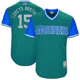 Wholesale Cheap Mariners #15 Kyle Seager Green \"Corey\'s Brother\" Players Weekend Authentic Stitched MLB Jersey