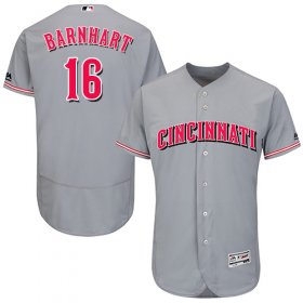 Wholesale Cheap Reds #16 Tucker Barnhart Grey Flexbase Authentic Collection Stitched MLB Jersey