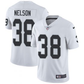 Wholesale Cheap Nike Raiders #38 Nick Nelson White Men\'s Stitched NFL Vapor Untouchable Limited Jersey