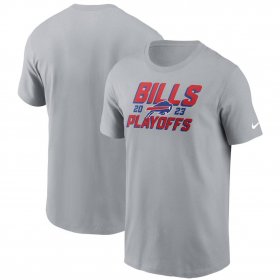 Cheap Men\'s Buffalo Bills Gray 2023 Playoffs Iconic T-Shirt