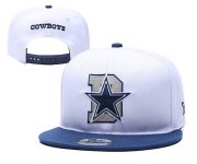 Wholesale Cheap Cowboys Team Logo White Blue Adjustable Hat YD