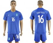 Wholesale Cheap Greece #16 Dimitrios Away Soccer Country Jersey