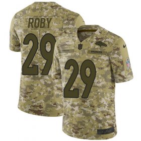 Wholesale Cheap Nike Broncos #29 Bradley Roby Camo Men\'s Stitched NFL Limited 2018 Salute To Service Jersey