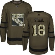 Wholesale Cheap Adidas Rangers #18 Marc Staal Green Salute to Service Stitched NHL Jersey