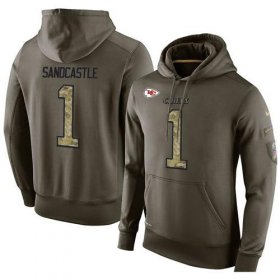 Wholesale Cheap NFL Men\'s Nike Kansas City Chiefs #1 Leon Sandcastle Stitched Green Olive Salute To Service KO Performance Hoodie