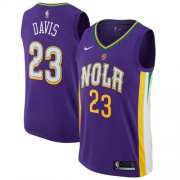 Wholesale Cheap Nike New Orleans Pelicans #23 Anthony Davis Purple NBA Swingman City Edition Jersey