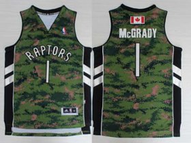 Wholesale Cheap Men\'s Toronto Raptors #1 Tracy McGrady Revolution 30 Swingman Camo Short-Sleeved Jersey
