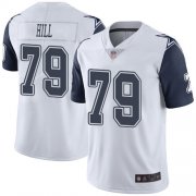 Wholesale Cheap Nike Cowboys #79 Trysten Hill White Men's Stitched NFL Limited Rush Jersey