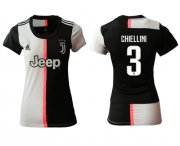 Wholesale Cheap Women's Juventus #3 Chiellini Home Soccer Club Jersey