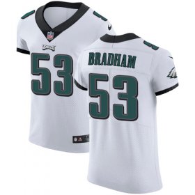 Wholesale Cheap Nike Eagles #53 Nigel Bradham White Men\'s Stitched NFL Vapor Untouchable Elite Jersey
