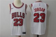 Wholesale Cheap Men's Chicago Bulls #23 Michael Jordan White 2017-2018 Nike Swingman Stitched NBA Jersey