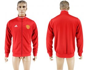 Wholesale Cheap Manchester United Soccer Jackets Red