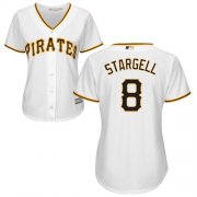 Wholesale Cheap Pirates #8 Willie Stargell White Home Women's Stitched MLB Jersey