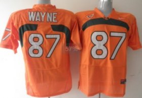 Wholesale Cheap Miami Hurricanes #87 Wayne Orange Jersey