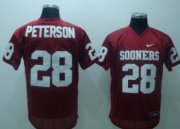 Wholesale Cheap Oklahoma Sooners #28 Adrian Peterson Red Jersey