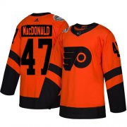 Wholesale Cheap Adidas Flyers #47 Andrew MacDonald Orange Authentic 2019 Stadium Series Women's Stitched NHL Jersey