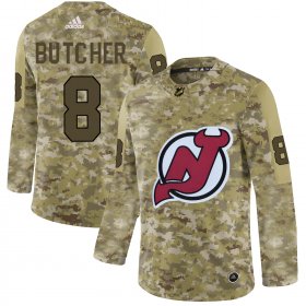 Wholesale Cheap Adidas Devils #8 Will Butcher Camo Authentic Stitched NHL Jersey