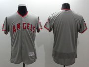 Wholesale Cheap Angels of Anaheim Blank Grey Flexbase Authentic Collection Stitched MLB Jersey