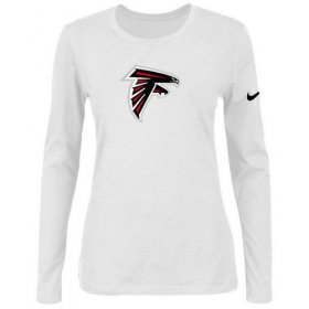 Wholesale Cheap Women\'s Nike Atlanta Falcons Of The City Long Sleeve Tri-Blend NFL T-Shirt White