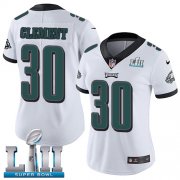 Wholesale Cheap Nike Eagles #30 Corey Clement White Super Bowl LII Women's Stitched NFL Vapor Untouchable Limited Jersey