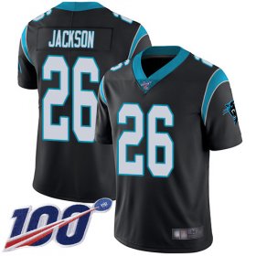 Wholesale Cheap Nike Panthers #26 Donte Jackson Black Team Color Men\'s Stitched NFL 100th Season Vapor Limited Jersey