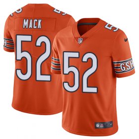 Wholesale Cheap Nike Bears #52 Khalil Mack Orange Men\'s Stitched NFL Limited Rush Jersey