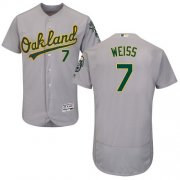 Wholesale Cheap Athletics #7 Walt Weiss Grey Flexbase Authentic Collection Stitched MLB Jersey