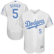 Wholesale Cheap Dodgers #5 Corey Seager White Flexbase Authentic Collection Father's Day Stitched MLB Jersey