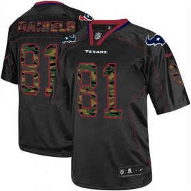 Wholesale Cheap Nike Texans #81 Owen Daniels Black Men\'s Stitched NFL Elite Camo Fashion Jersey
