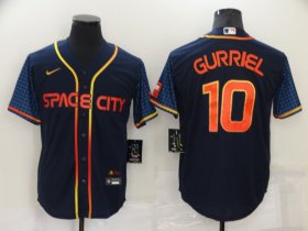 Wholesale Cheap Men\'s Houston Astros #10 Yuli Gurriel 2022 Navy City Connect Cool Base Stitched Jersey