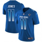 Wholesale Cheap Nike Falcons #11 Julio Jones Royal Men's Stitched NFL Limited NFC 2018 Pro Bowl Jersey