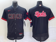 Wholesale Cheap Men's Cincinnati Reds Blank Black 2023 City Connect Flex Base Stitched Jersey