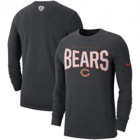 Wholesale Cheap Chicago Bears Nike Sideline Property Of Performance Long Sleeve T-Shirt Heathered Charcoal