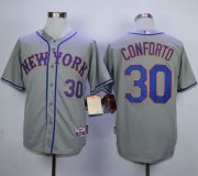 Wholesale Cheap Mets #30 Michael Conforto Grey Road Cool Base Stitched MLB Jersey