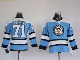 Wholesale Cheap Penguins #71 Evgeni Malkin Stitched Blue NHL Jersey