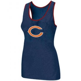 Wholesale Cheap Women\'s Nike Chicago Bears Big Logo Tri-Blend Racerback Stretch Tank Top Blue