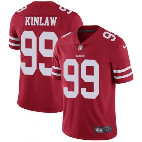 Wholesale Cheap Nike 49ers #99 Javon Kinlaw Red Team Color Men\'s Stitched NFL Vapor Untouchable Limited Jersey